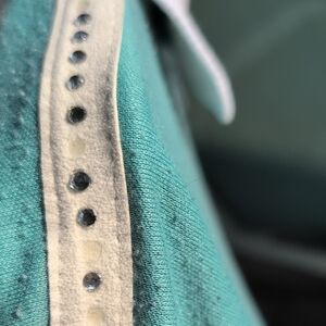 VTG Look At ThisZip-Up  sweatshirt Vibes Embellished Collar Sparkly Grandma Feel